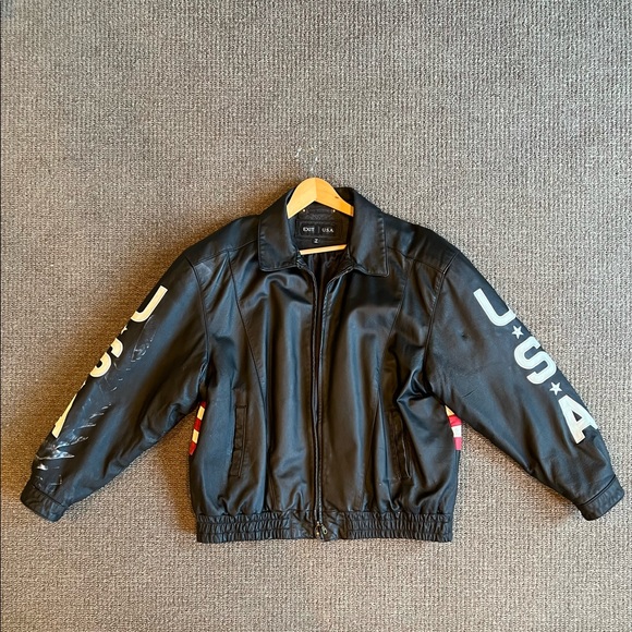 Exit USA Black Leather Jacket - Picture 2 of 5